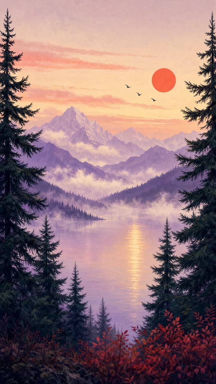 Crimson Glow Silent Realm