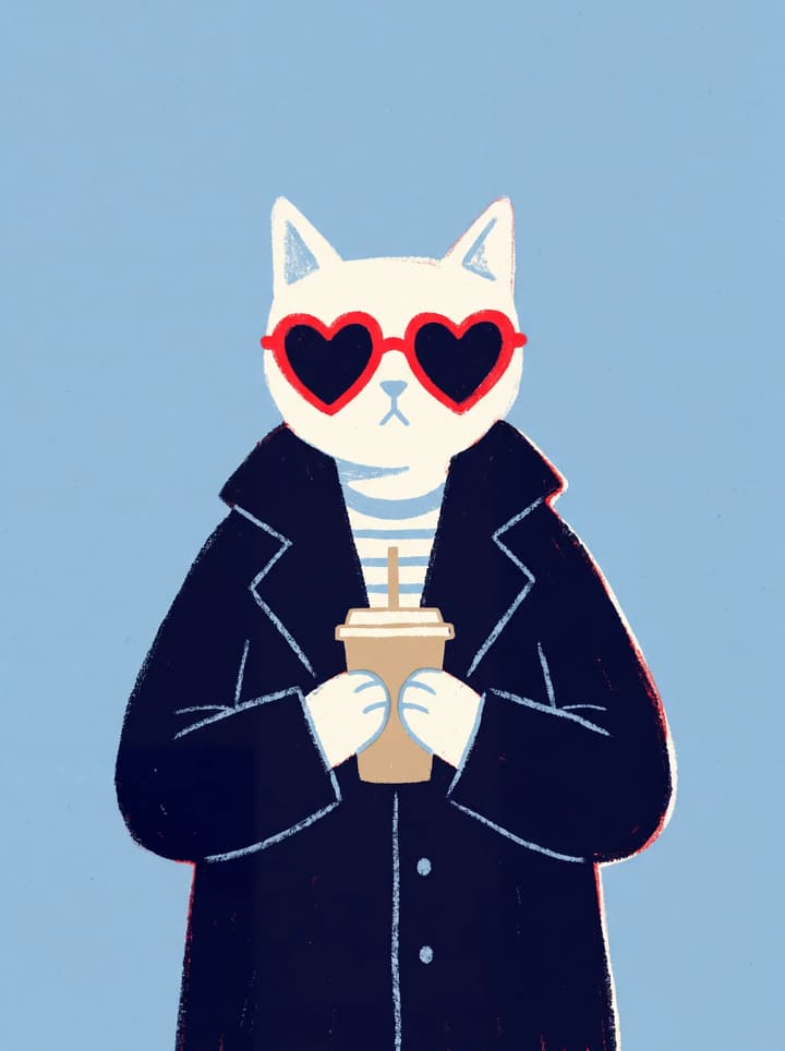 Striped‑coat Cat Art