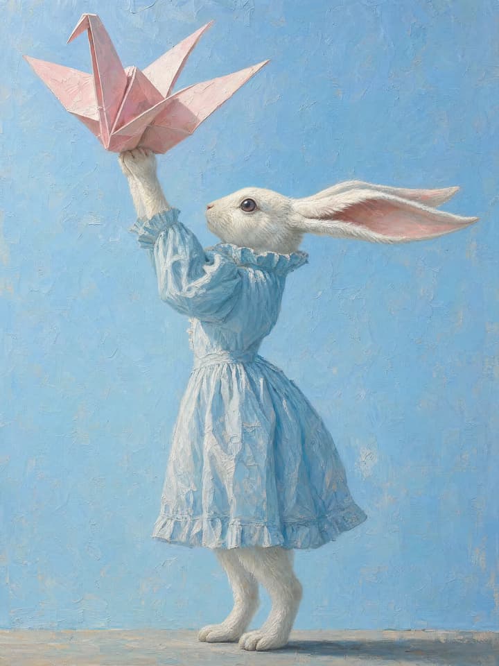 Acrylic Rabbit Portrait