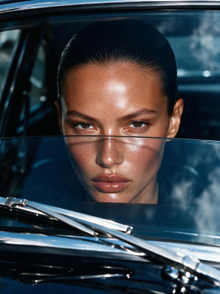 Luxury Portrait in Metallic Mirror Realm