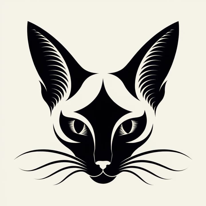 Elegant Avatar of Bicolor Siamese Cat