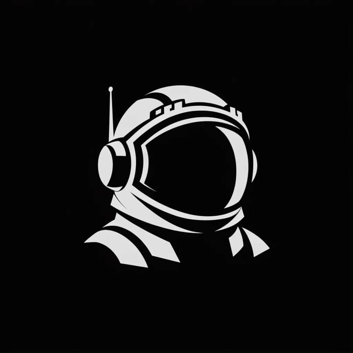 Vintage Astronaut Silhouette