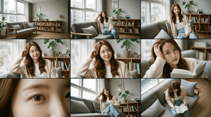 3×3 Cinematic Shot Index Grid