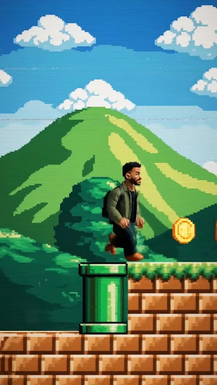 Pixel-art parkour game