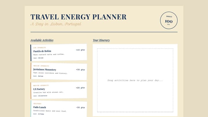 Travel Energy Planner