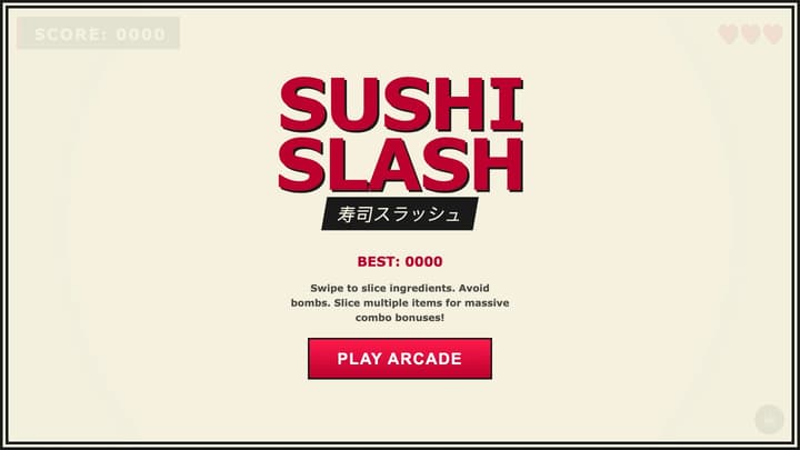 Sushi slash arcade