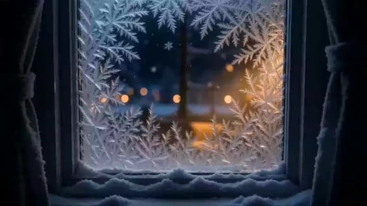 Cozy winter scene