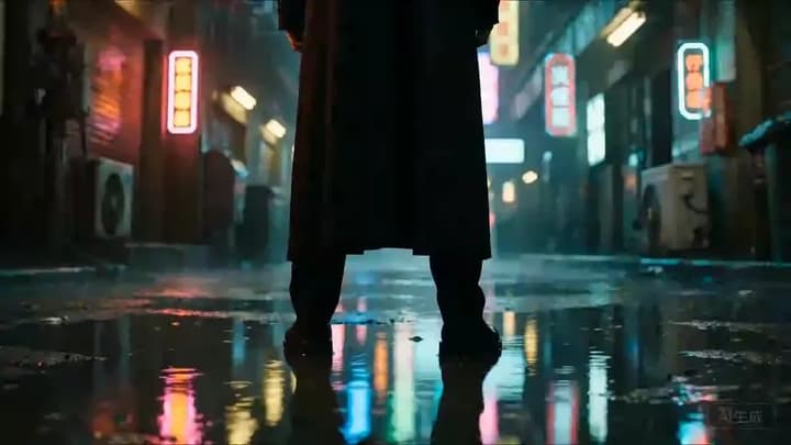 Cyberpunk martial arts fight scene