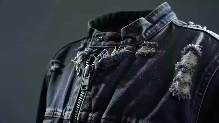Denim jacket detail shot