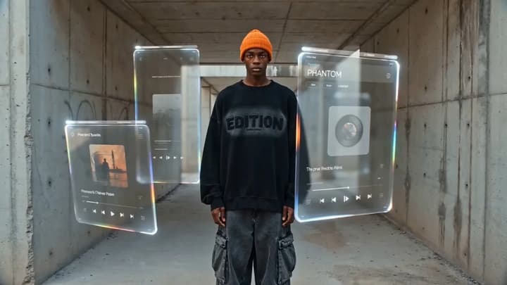 Floating music frame