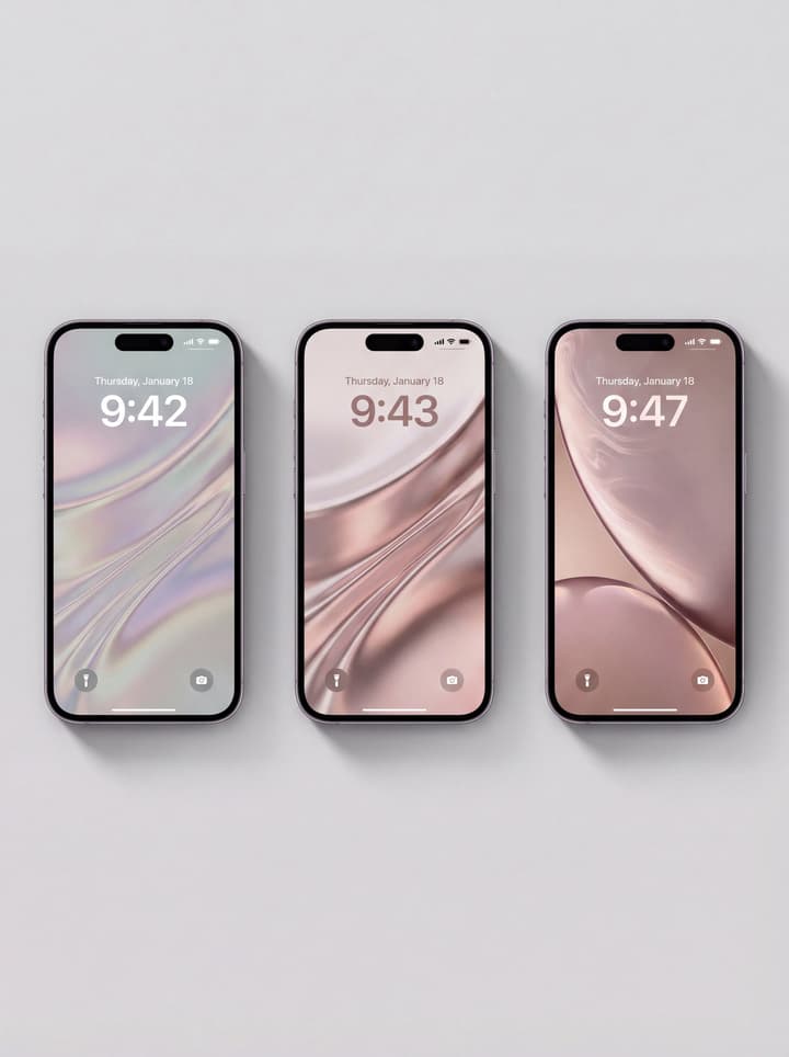 iOS 3D Wallpaper Mockup