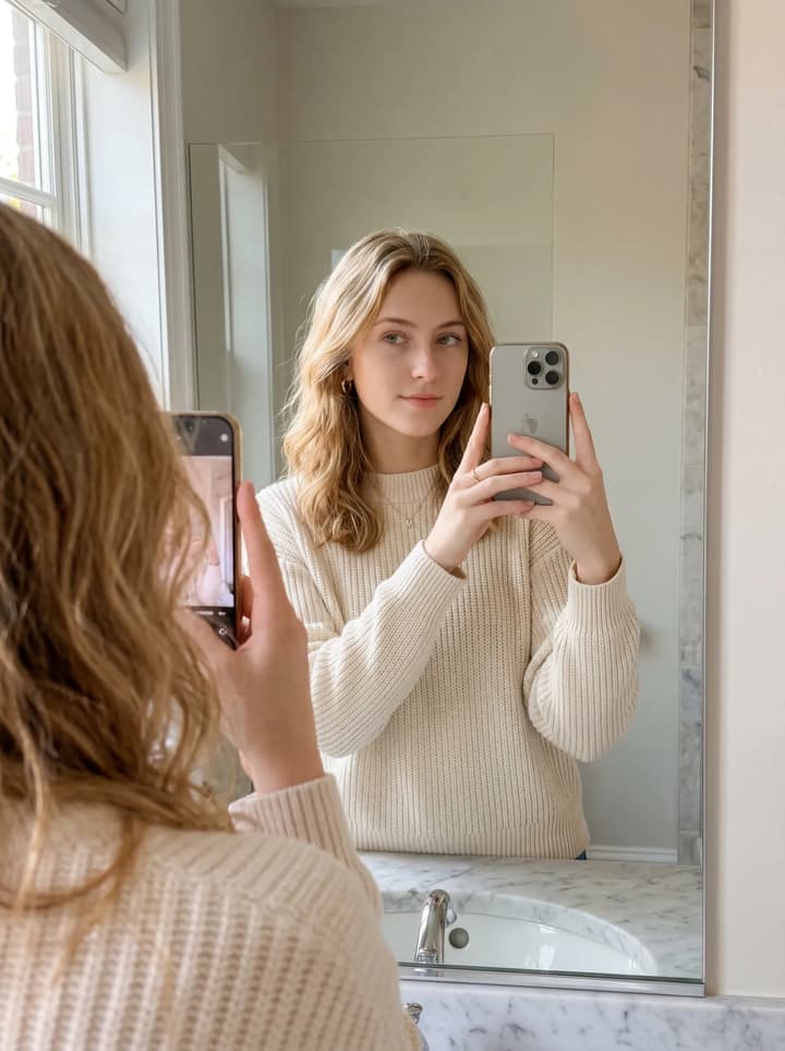 Bathroom Mirror Selfie