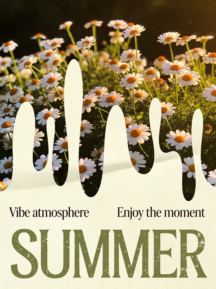 Vintage Summer Wildflower Poster
