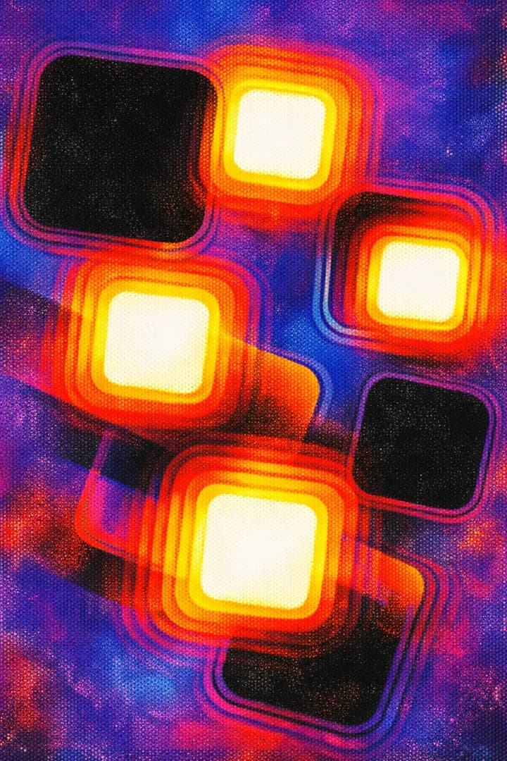 Abstract Rounded Squares Poster