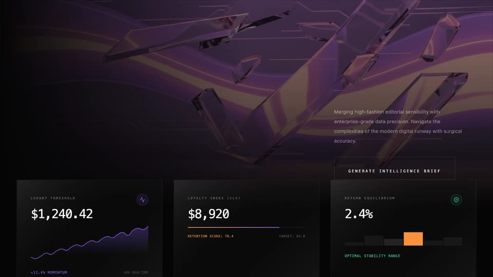 Premium Fashion-Tech E-Commerce Dashboard Template