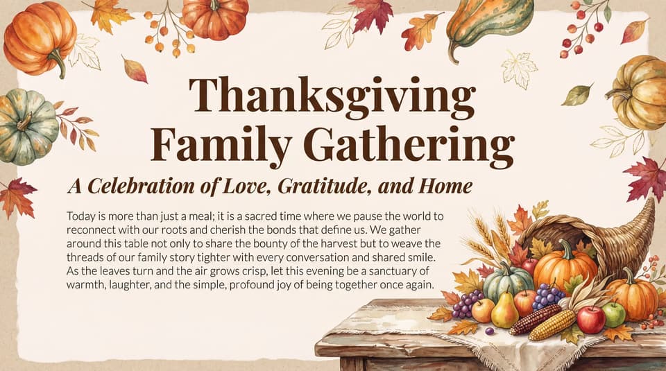 Thanksgiving famliy gathering