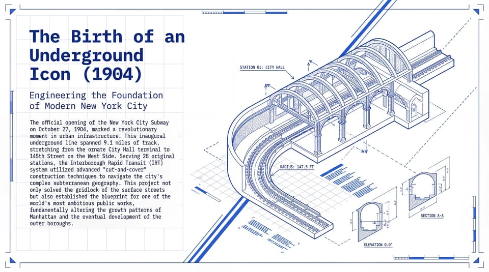 Blueprint-Style New York Subway