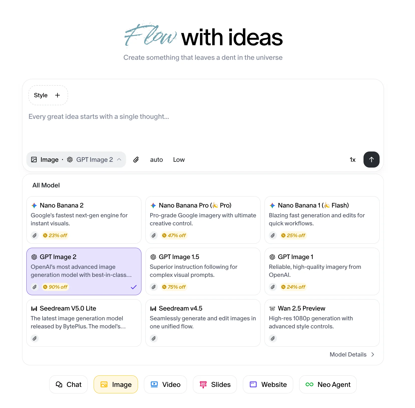Select GPT Image 2 from the model list