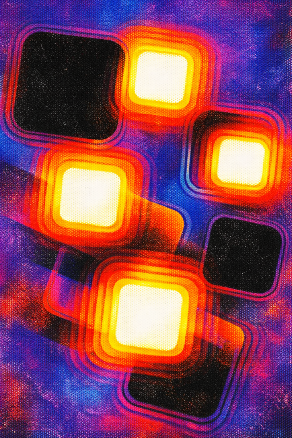 Abstract Rounded Squares Poster