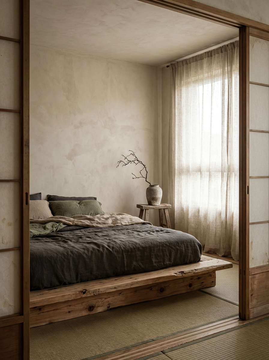 Wabi-Sabi inspired bedroom