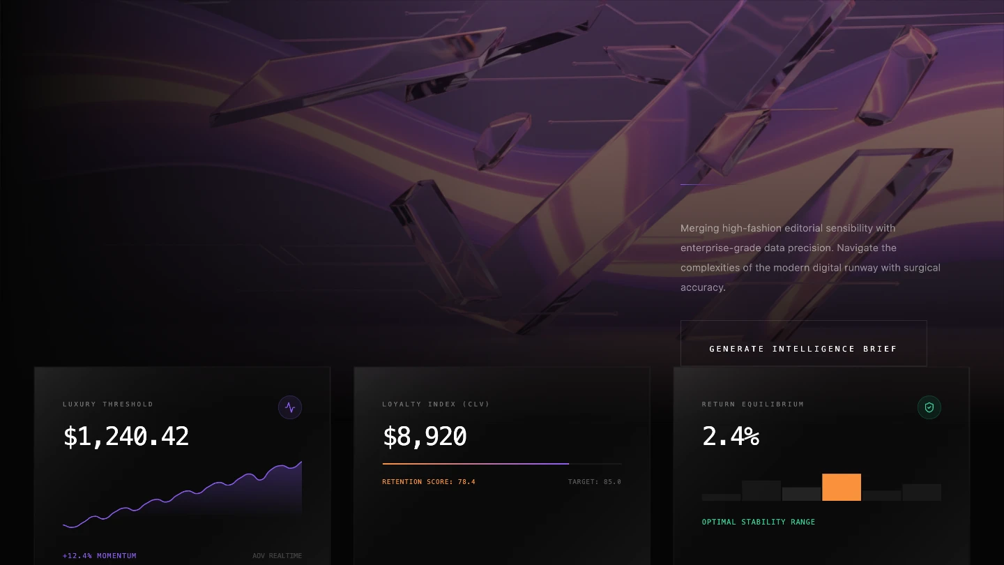 Premium Fashion-Tech E-Commerce Dashboard Template