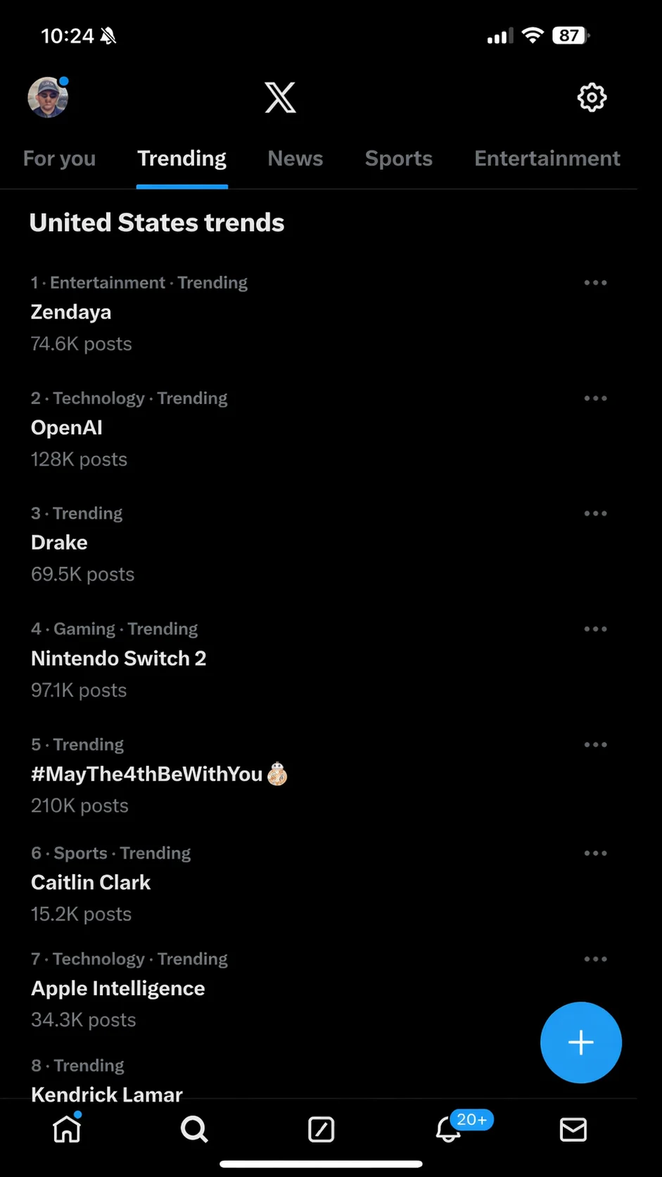 X screenshot